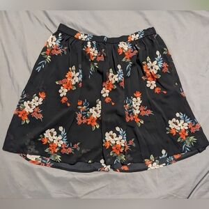 Hollister Floral Mini Skater Skirt